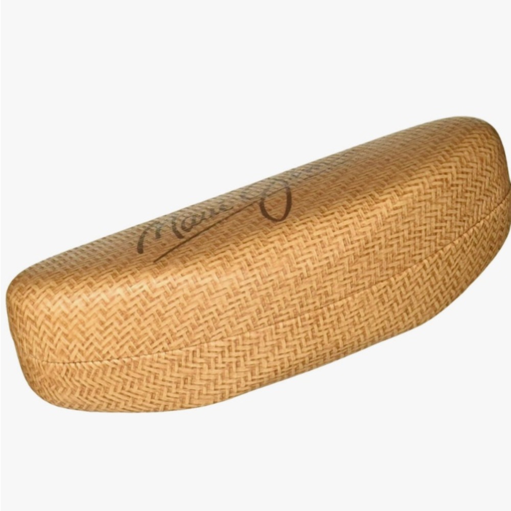 Maui Jim clam shell sunglass case. Brown. Small
